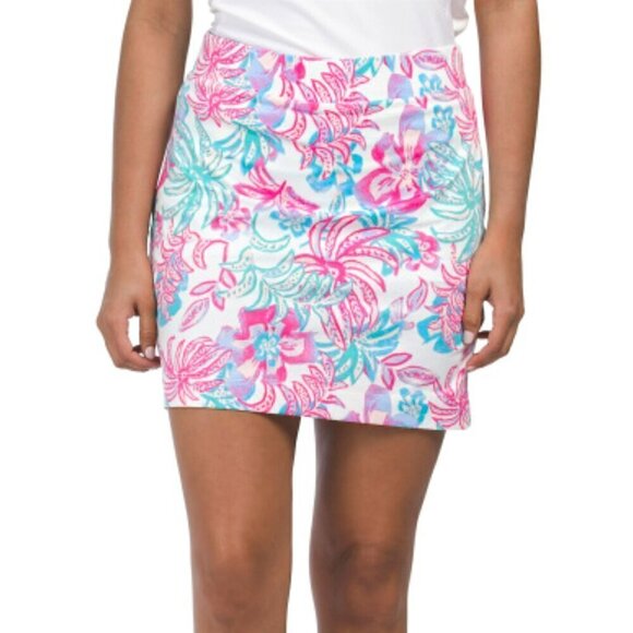 NWT STELLA PARKER Floral Print Tennis Golf UPF 50 Built-in Shorts Stretch Skort - Picture 2 of 5